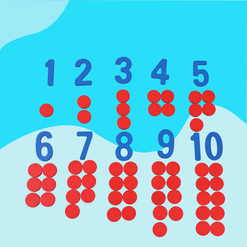 Kids Education Number - เด็ก Montessori การ์ดความรู้ความเข้าใจจํานวนนับเกมคณิตศาสตร์ของเล่นเพื่อการศึกษาเด็กปฐมวัยก่อนวัยเรียน