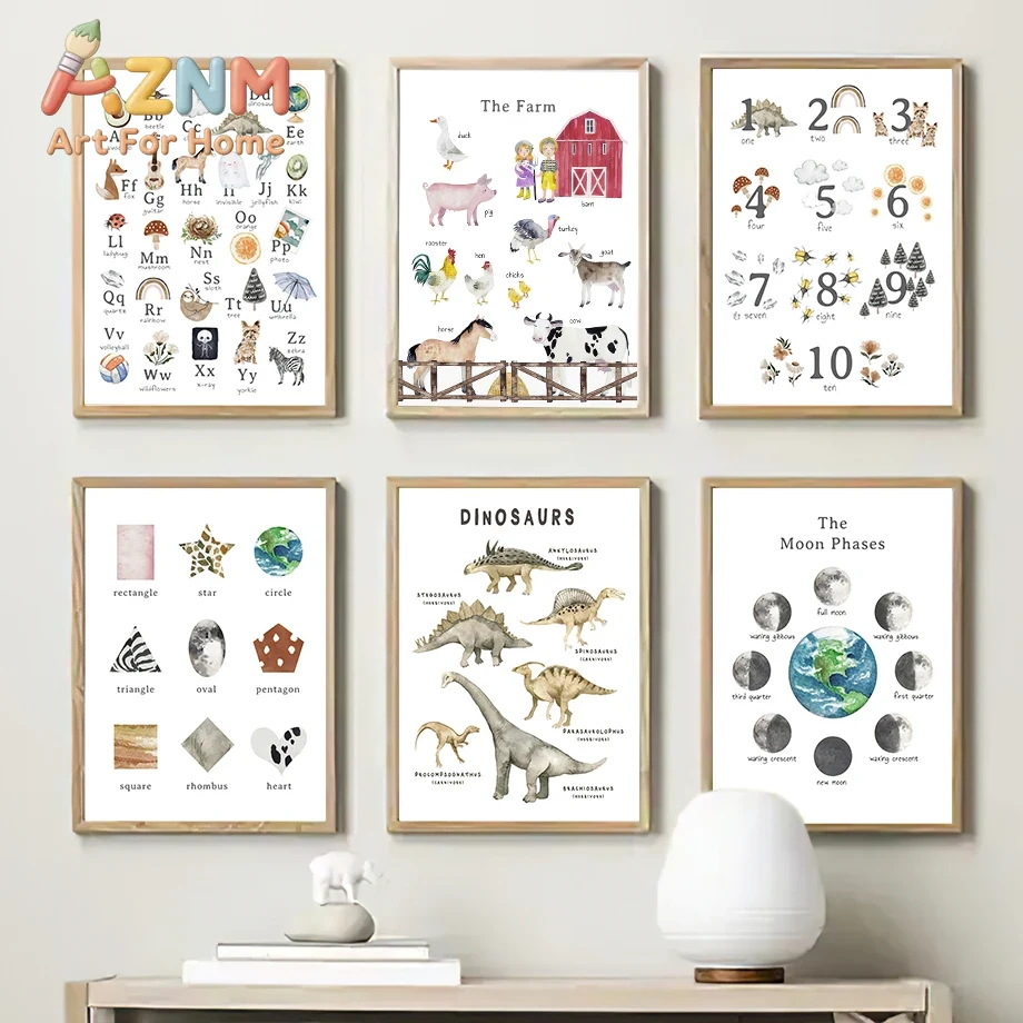 ศิลปะติดผนังสำหรับห้องเด็ก ลาย - Kids Education Number บทวิจารณ์และราคา