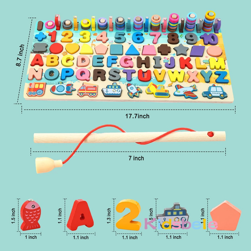 ปริศนาไม้ตัวเรียงลําดับรูปร่าง - Kids Education Number บทวิจารณ์และราคา