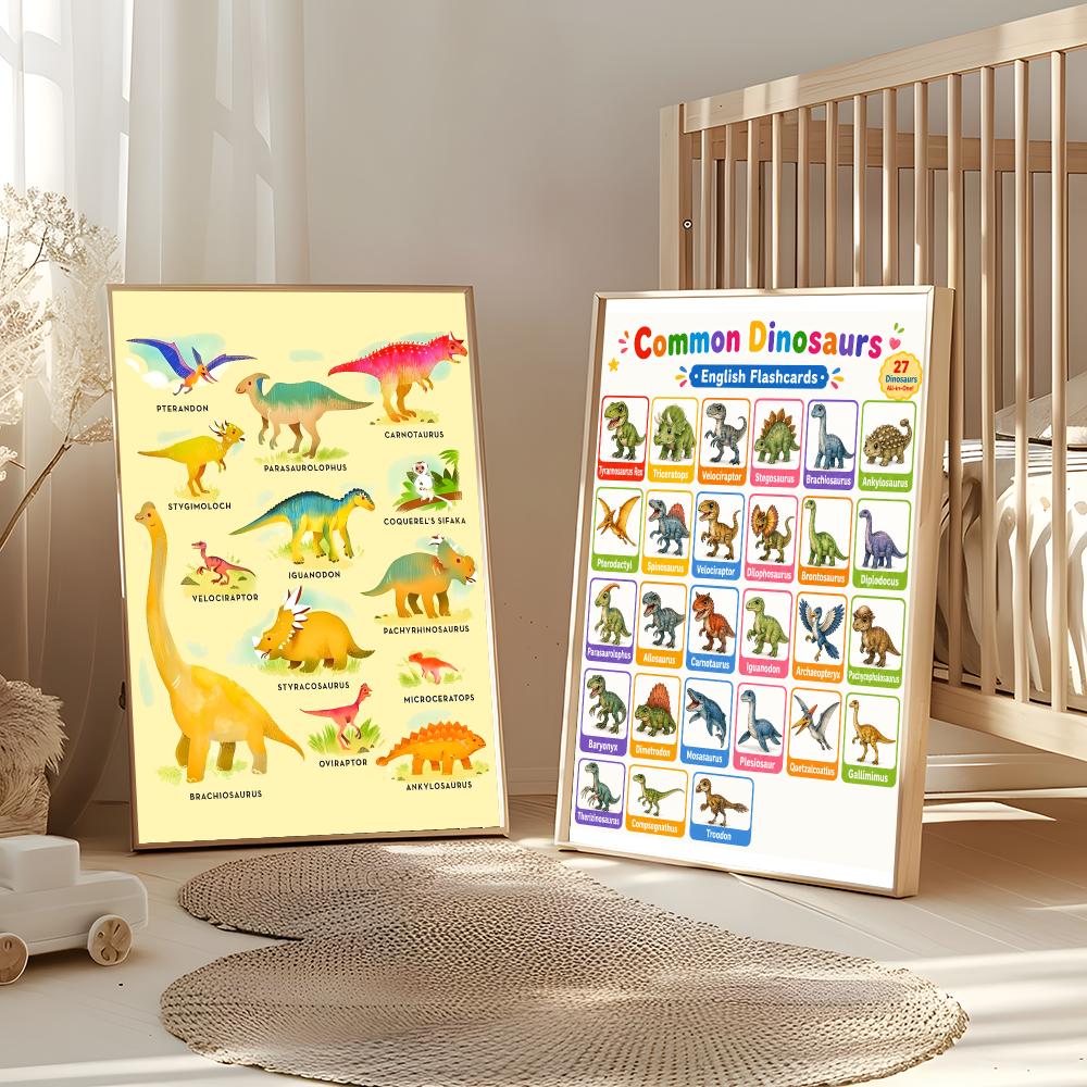 โปสเตอร์แผนภูมิชื่อไดโนเสาร์ศิ - Kids Education Name บทวิจารณ์และราคา